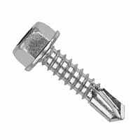 Саморезы с шестигранной головой и буром нержавейка Госкреп 4,2х25 (200 шт)  картинка